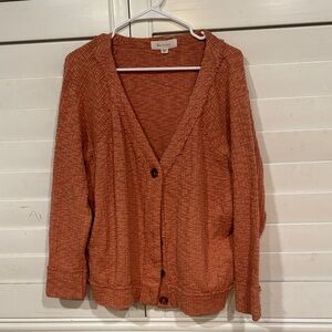 Two by Vince Camuto Burnt Orange Cardigan Sweater